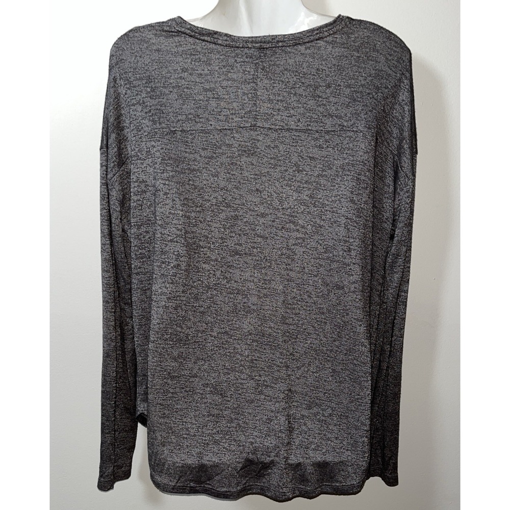Vince Womens Top M Heathered Gray Slight Sparkle Minimalistic Neutral - Picture 3 of 7